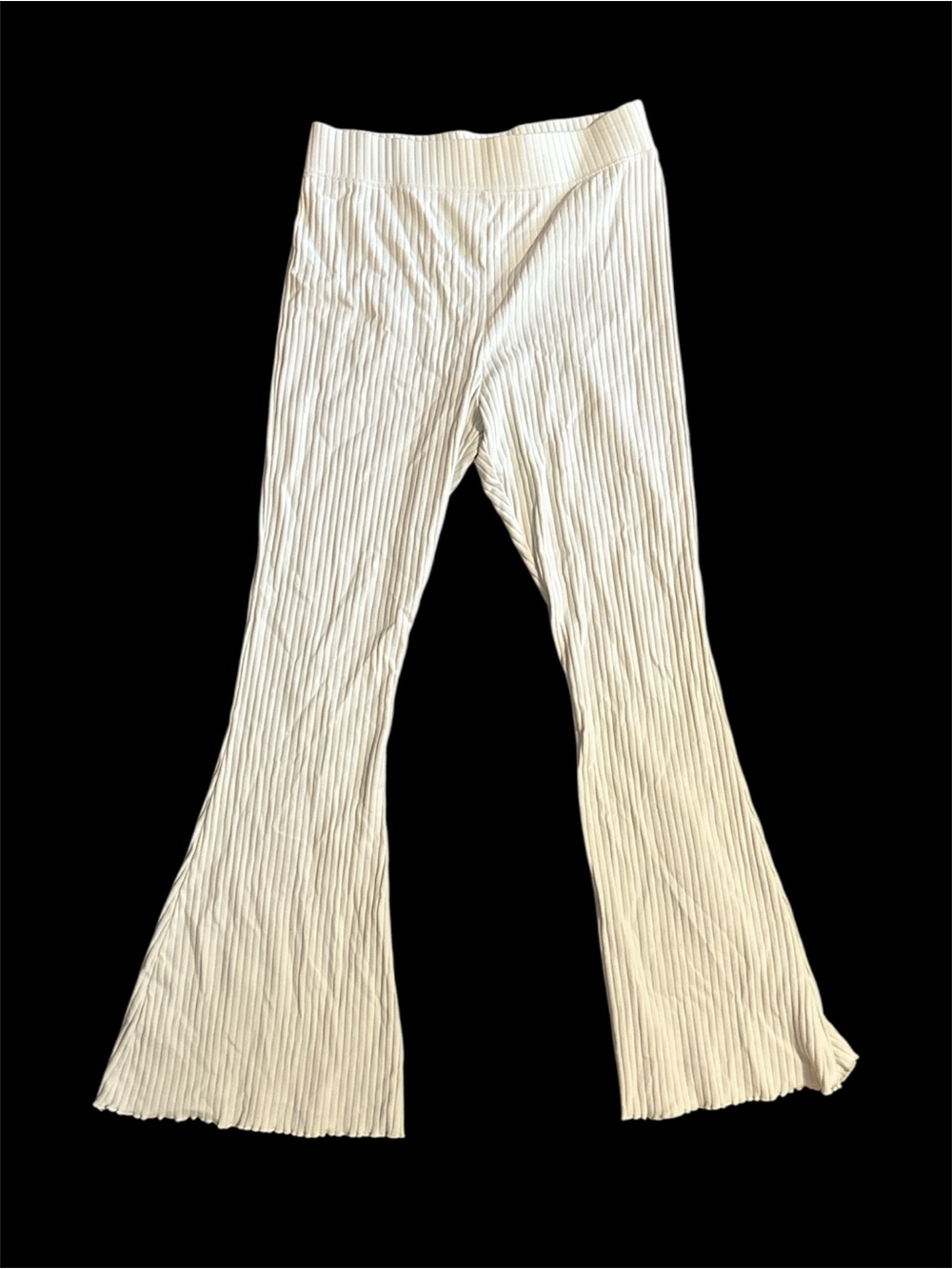 Nike Cream Ribbed Pants, Medium - Picture 1 of 4